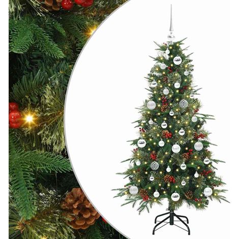 Albero di Natale  Albero natalizio  Albero festivo Artificiale con Rami Pieghevoli Verde 150 cm (1/5)