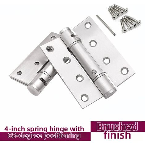 (argent - Chine continentale) Charnière automatique invisible pour porte avec ferme-porte à positionnement à 95 degrés - Quincaillerie pour la maison - Pièces de charnière pour ferme-porte de porte en (1/5)