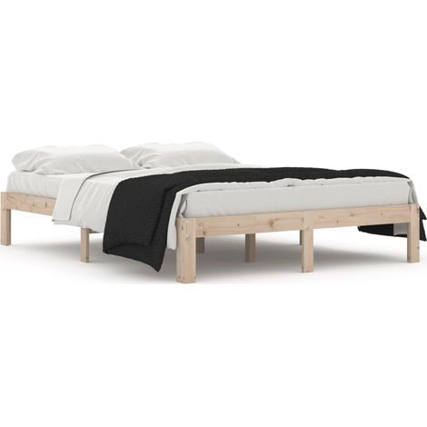 Maison Exclusive - Cadre de lit sans matelas bois de pin massif 140x190 cm