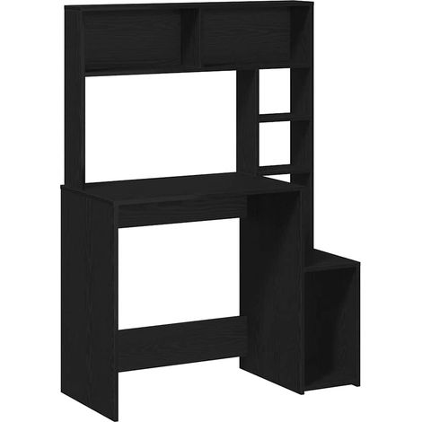 Maison Exclusive - Schreibtisch mit Regal Schwarz 100x45x140 cm H