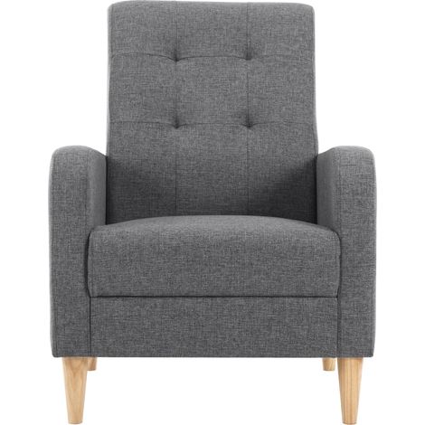 Fauteuil 1 place, fauteuil style nordique, fauteuil lounge, chaise de chambre (uniquement 1 chaise de chambre) (1/5)