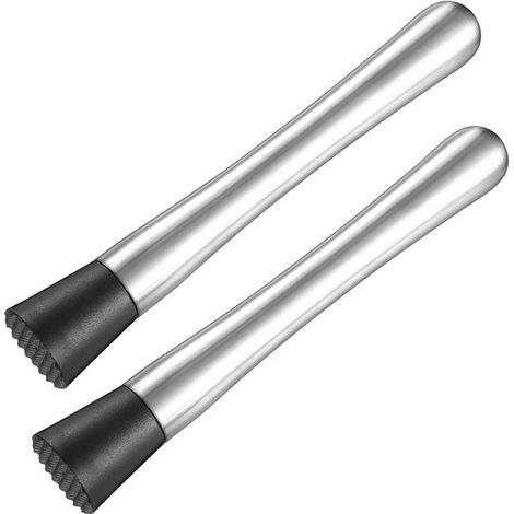 Lot de 2 pilons à cocktail en acier inoxydable – Broyeurs à glace – Pour cocktails, boissons et jus (1/5)