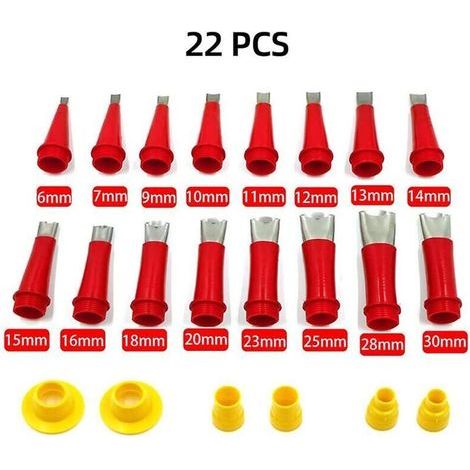 Applicateur de buse de calfeutrage en acier inoxydable, ensemble de 22 pièces, colle de finition de calfeutrage, mastic Silicone, outil de finition, cuisine salle de bains (1/3)