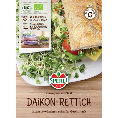 Sperli BIO Keimsprossen-Saat Daikon-Rettich