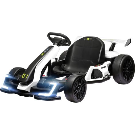 HOMCOM Go-Kart Elettrico Bambini 6-12 Anni con Seggiolino Regolabile 24V 12km/h (1/5)