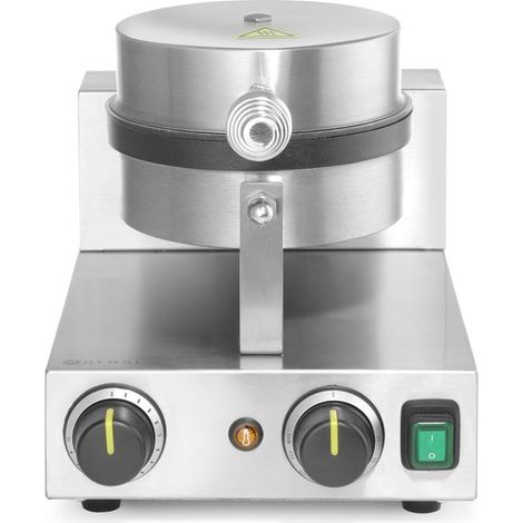 Einzelnes rundes Waffeleisen für belgische Waffeln, TEFLON, Durchmesser 190 mm - Hendi 212172 (1/5)