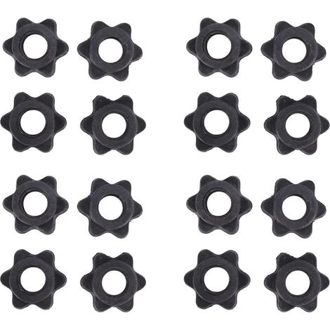 8 paires d'écrous hexagonaux pour haltères, écrous pour barres d'haltères, colliers de serrage Spinlock pour barres d'haltères et équipements d'entraînement sportif (1/5)