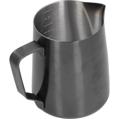 Mousseur à lait en acier inoxydable, pichet à café épais 600 ml, tasse à mousser pour maison et bureau (1/5)