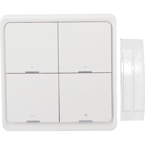 Interrupteur Murale Intelligent 4 Voies sans Fil, Contrôle par Application Mobile via ZigBee