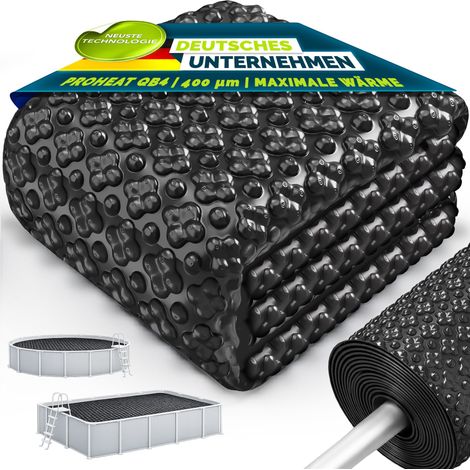 tillvex® Elite Pool Solarfolie 400 µm Rund Ø 400 cm Premium Solarplane ProHeat QB4 Wärmeplane zuschneidbar Solarabdeckplane zuschneidbar Solarabdeckung Poolheizung für Wassererwärmung (1/5)