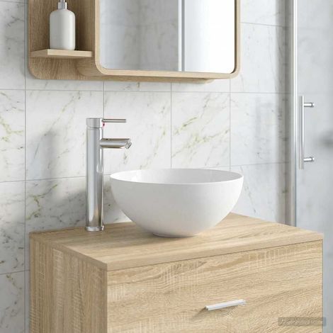Lavabo de baño Cromado 35,5 x 35,5 x 14,5 cm Metal