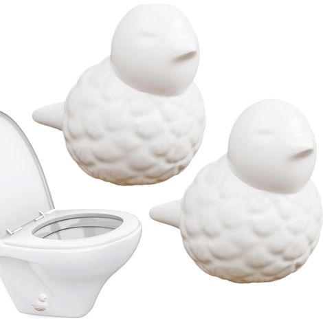 Caches pour Boulons De Toilette Accessoire Céramique en Forme d'Oiseau Cache-Vis pour WC Pour Carrelage Coin Plancher De Cuisson Hôtel Cuisine Maison Douche (1/5)