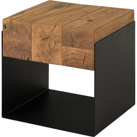Tavolino da salotto in legno di rovere 40x35x40 oliato naturale LOUNGE COLLECTION 05 (1/4)