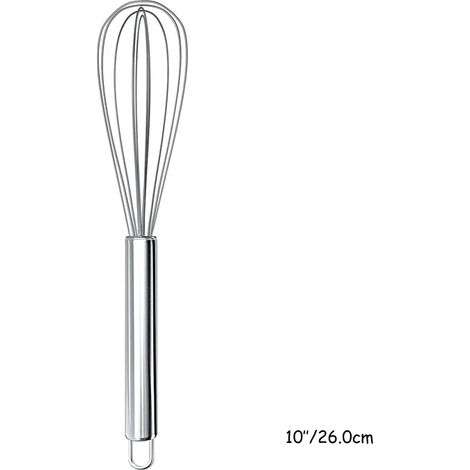 25 cm langer Schneebesen aus Edelstahl, Küchenkugel-Schneebesen, Milchaufschäumer, Rührgerät