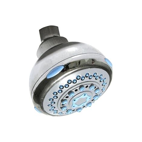 SOFFIONE DOCCIA SQUALO CON SNODO ZAMA Cromato Diametro 80 mm (1/4)