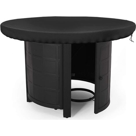 Ahlsen Cubierta Redonda para Estufa de Fuego Impermeable Protección UV 420D para Estufa y Estufa Negra (Diámetro 80 cm) (1/5)