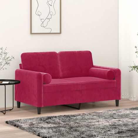 vidaXL Cojines decorativos 2 uds terciopelo rojo tinto 15x50 cm (1/5)