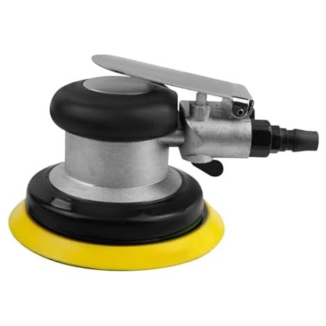 Ponceuse pneumatique BIUDECO, ponceuse orbitale ergonomique pour le travail des métaux, meuleuse pneumatique robuste pour le polissage et l'esthétique automobile (1/5)