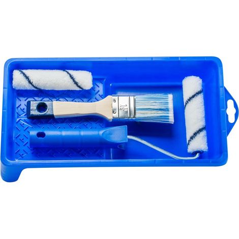 Set per dipingere: pennello, vassoio, 2 rulli