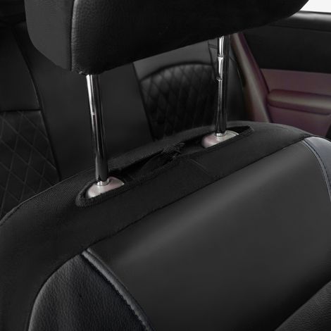 Housses de siège de voiture en cuir PU, 9 pièces, protection universelle, ensemble complet d'accessoires d'intérieur Automobile pour véhicule SUV. (1/5)