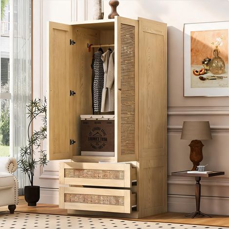 Commode coloris bois en bois 70 x 55 x 170 cm (1/5)