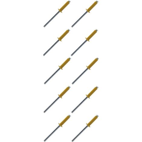10x Rivet Jaune Plaque immatriculation aluminium Moto Voiture Auto Ancienne Vintage (1/2)