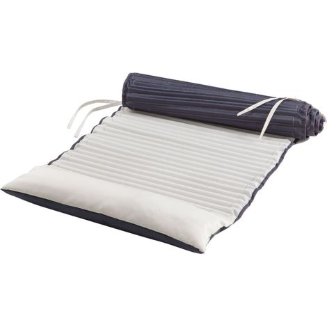 Matelas de plage ou jardin 60 x 170 cm blanc naturel