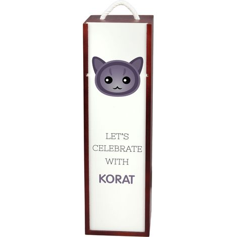 Korat - caja de vino con gráficos e inscripción de Art-Dog (1/5)