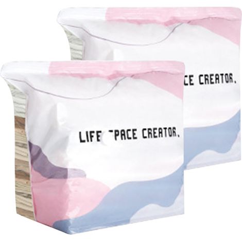 Sacs de compression scellés sous vide, sans pompe, rangement hermétique à compresser pour vêtements de , literie, dortoir, bagages, camping-car, armoire (1/5)