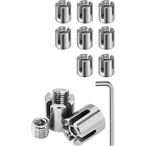 Collier de serrage en croix de 3,2 mm (1/8 pouce), en acier inoxydable T316, compatible avec les câbles de 3 mm, fixation sans perçage, lot de 10. (1/5)