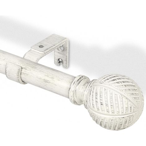 1 Tringle à rideaux, motif feuilles de céréales, diamètre 25 mm, réglable 76-219 cm, support 15 kg, pour salon, patio