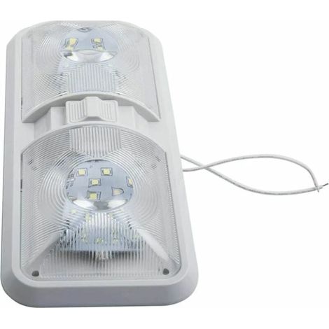 Plafonnier LED 12V pour Camping-Car, Bateau D'éclairage Intérieur pour Camping-Car avec Interrupteur, Plafonnier Dôme De Caravane 48LED 800LM pour Remorque De Camping-Car (1/4)
