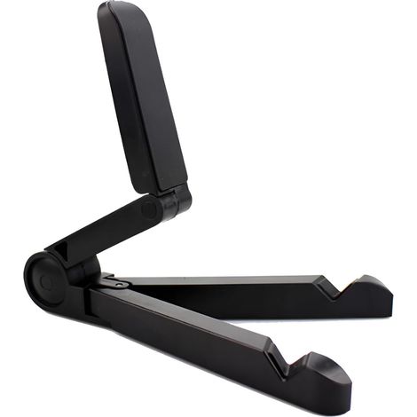 Sollbry 1 soporte ajustable para tableta, portátil, plegable, ligero, universal, multiángulo, antideslizante, negro (18,5 x 2,4 x 3,2 cm) (1/3)