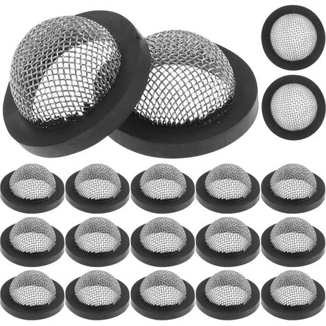 Joint Filtre Grillagé: 20 pièces Joint avec écran Rondelle Caoutchouc Torique Filtre pour Tuyau d'arrosage Tête de Douche,Diamètre: 24 mm (1/5)