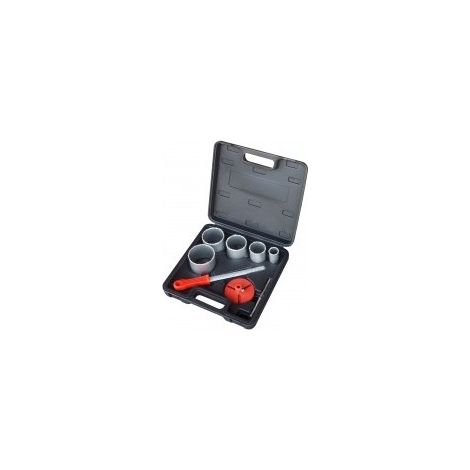 coffret de trepans au carbure désignation coffret de 5 trépans carburecomposition ø 33 / 53 / 67 / 73 / 83 mm