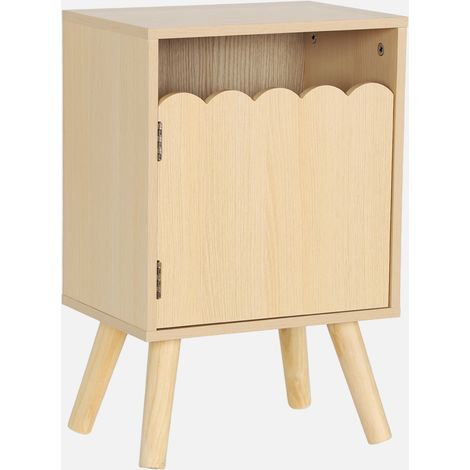 Comodino per bambini decorazione legno 1 anta (1/5)