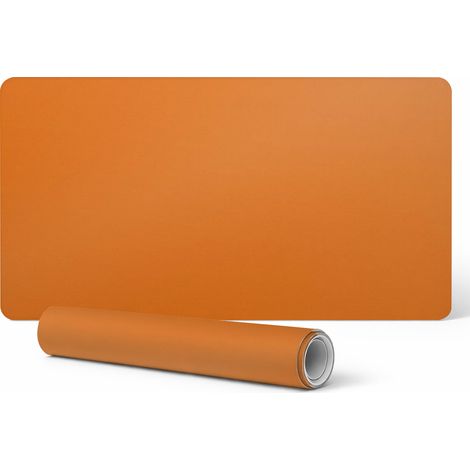Alfombrilla decorativa elegante para escritorio, color naranja, 100x50 cm