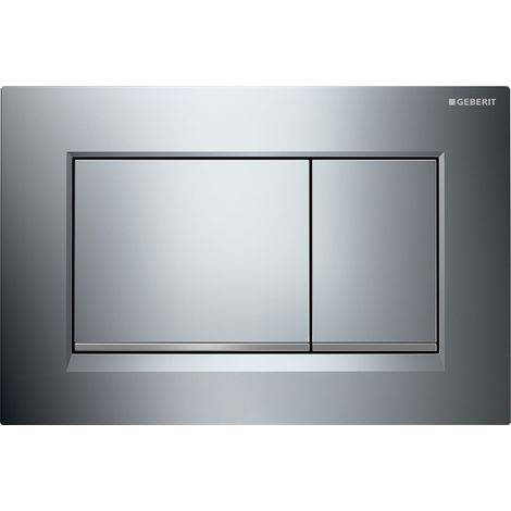 Placca di comando cromop lucido da 24.6x1.2x16.4 cm Geberit Sigma 30 115.883.KH.1 Cromo/Satinato (1/2)