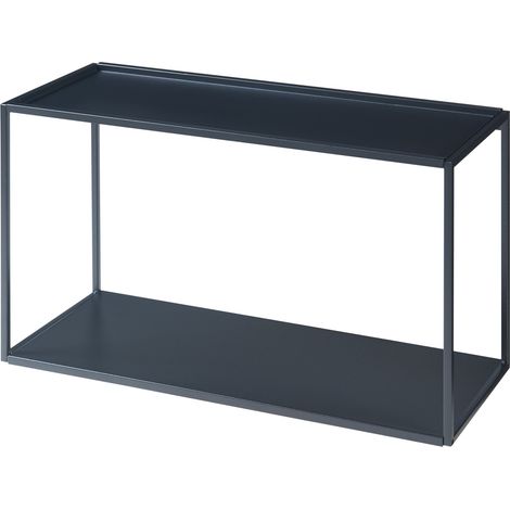 Estantería de diseño atemporal para salón/dormitorio mueble de almacenaje de pared 60 x 25 x 35 cm acero negro 030011263 (1/4)
