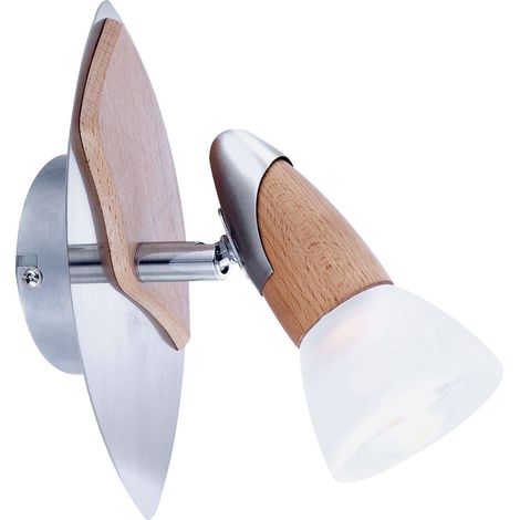 Holz Wand Lampe beweglich Wohn Zimmer Fernbedienung Spot dimmbar im Set inkl. RGB LED Leuchtmittel