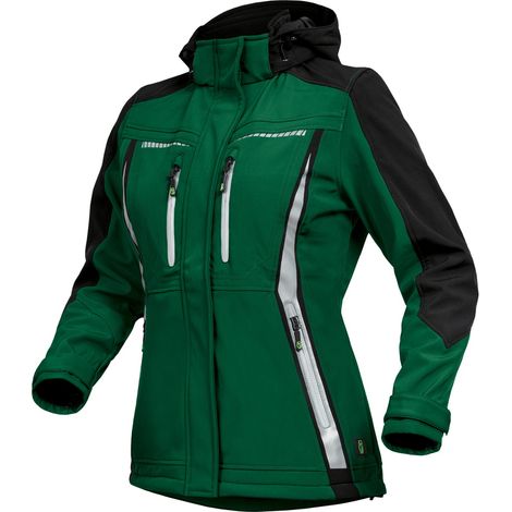 Leibwächter Sommer-Softshelljacke Damen FLXDS Gr. 40 grün/schwarz (1/5)