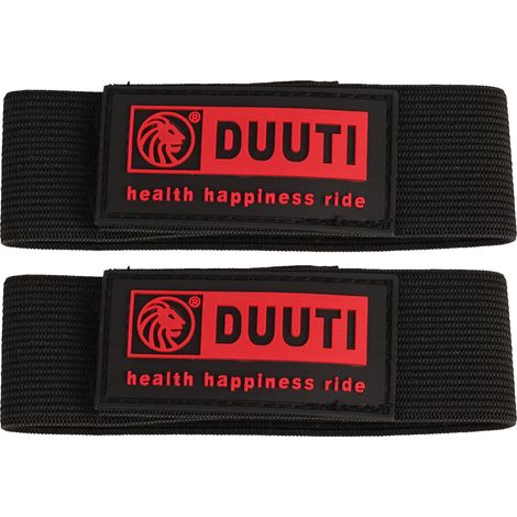 DUUTI Lot de 2 sangles élastiques de sécurité pour vélo, bandes de maintien pour les jambes, équipement de cyclisme (noir) (1/5)