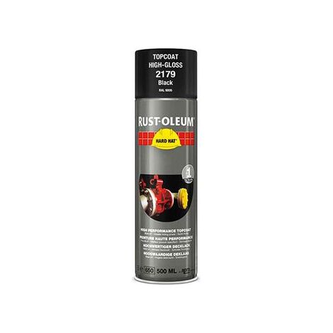 HARD HAT Deckschicht - Schwarz Matt 500ml, schnelltrocknendes Industrielack-Spray