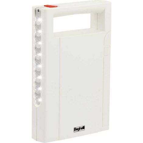 Beghelli Lampada Emergenza Portatile LED Bianca Plastica Antiurto 3310N