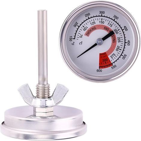 ALLIANDIS 1 Pcs Thermomètre de Four en Acier Inoxydable, Thermometre de Cuisson et Cuisine, thermomètre four à pizza,Thermomètre Barbecue pour BBQ, Gril, Fours à Pizza, Mesure de 75 à 300 °C / 150 à 6 (1/5)