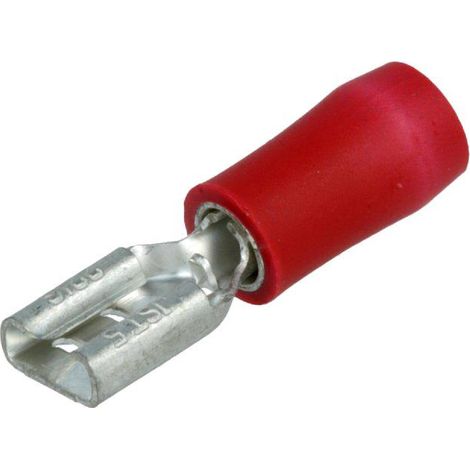 Connecteur plat 4.8mm 0.5mm femelle 0.5-1.5mm2 serrage rouge x10