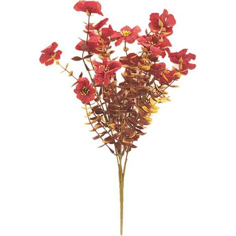 Fleurs et plantes artificielles d'automne pour décoration extérieure - Lot de 12 fleurs d'eucalyptus artificielles - Arrangements floraux d'automne réalistes-AquaForge (1/5)