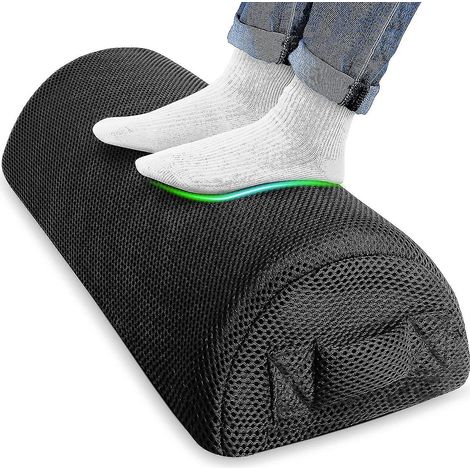 Fußstütze unter dem Schreibtisch, ergonomisches Fußstützenkissen, Hocker mit hochdichtem Kissen