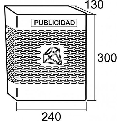 PLATEAU PUBLICITAIRE DESIGN -240 VERTICAL BLANC - BTV