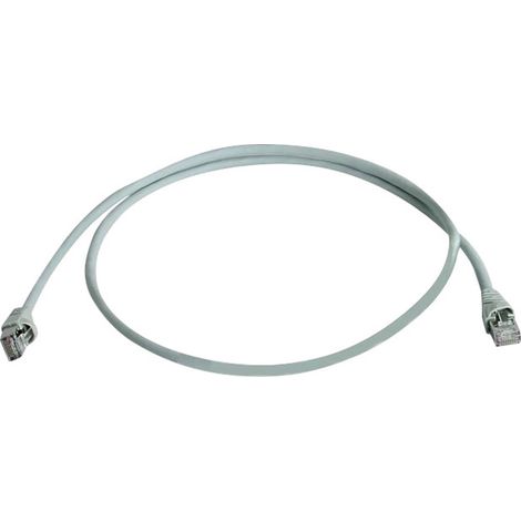 Telegärtner 100008028 RJ45 Patchkabel CAT 6a S/FTP 0.25 m Grau Flammwidrig, Halogenfrei, UL-zertifiz (1/2)